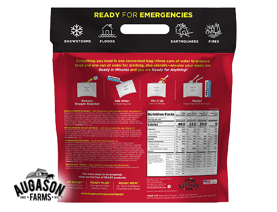 Augason Farms: Ready Now! Emergency Food and Water Supply